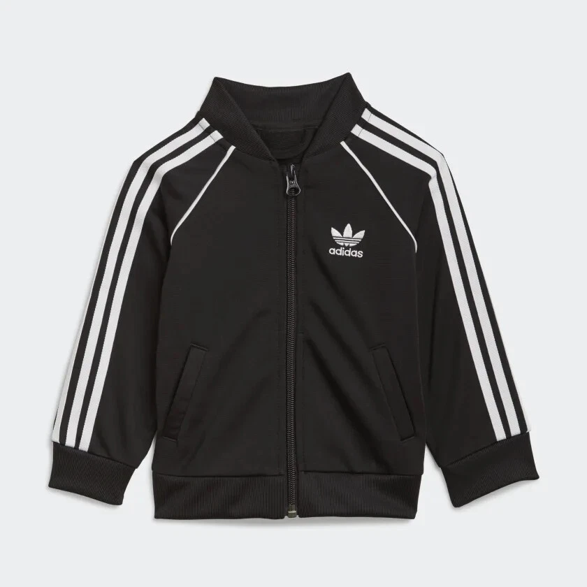 ADIDAS ORIGINALS SST TRACKSUIT ZIP UP BOYS KIDS UNISEX GN8441 BLACK AGE 12 36M