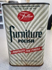 VINTAGE FULLER BRUSH COMPANY FURNITURE POLISH METAL TIN CAN