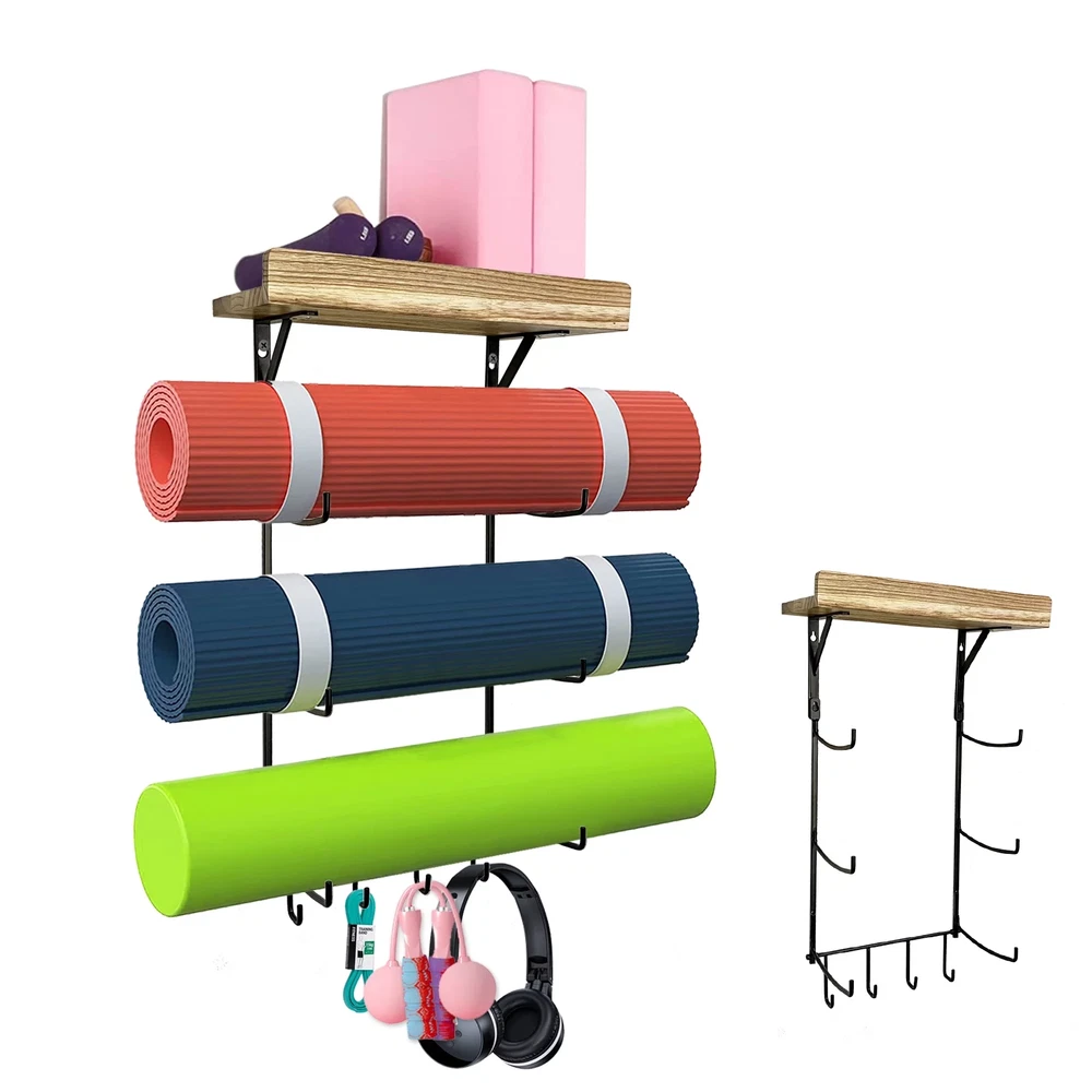 Yoga Mat Holder, Yoga Mat Storage Wall Mount Sturdy Yoga Mat Rack Organizer with Yoga Mat Holder, Yoga Mat Storage Wall Mount Sturdy Yoga Mat Rack Organizer with