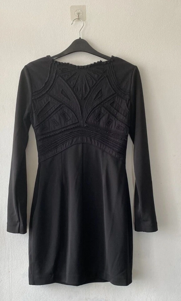 Hermoso vestido negro Miss Sixty para mujer - manga larga cuello redondo - talla: grande Foto 2 de 4