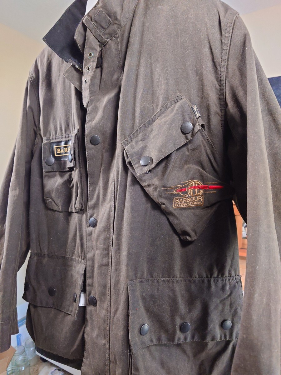 Barbour International Royal Enfield Northpass Wax Jacket Large