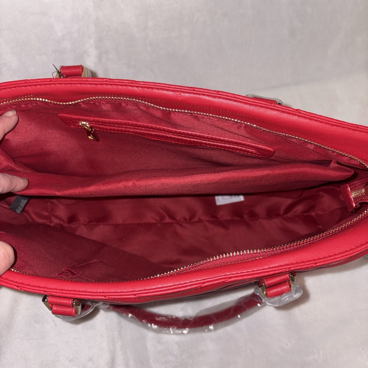 Badgley Mischka Chevron Quilt Tote Bag W/Laptop Pocket•NWT 
