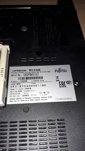 Fujitsu Lifebook E754 Core i5 @ 4Th POUR PIECES, VENDU EN L'ETAT A COMPLETER - Photo 15/15