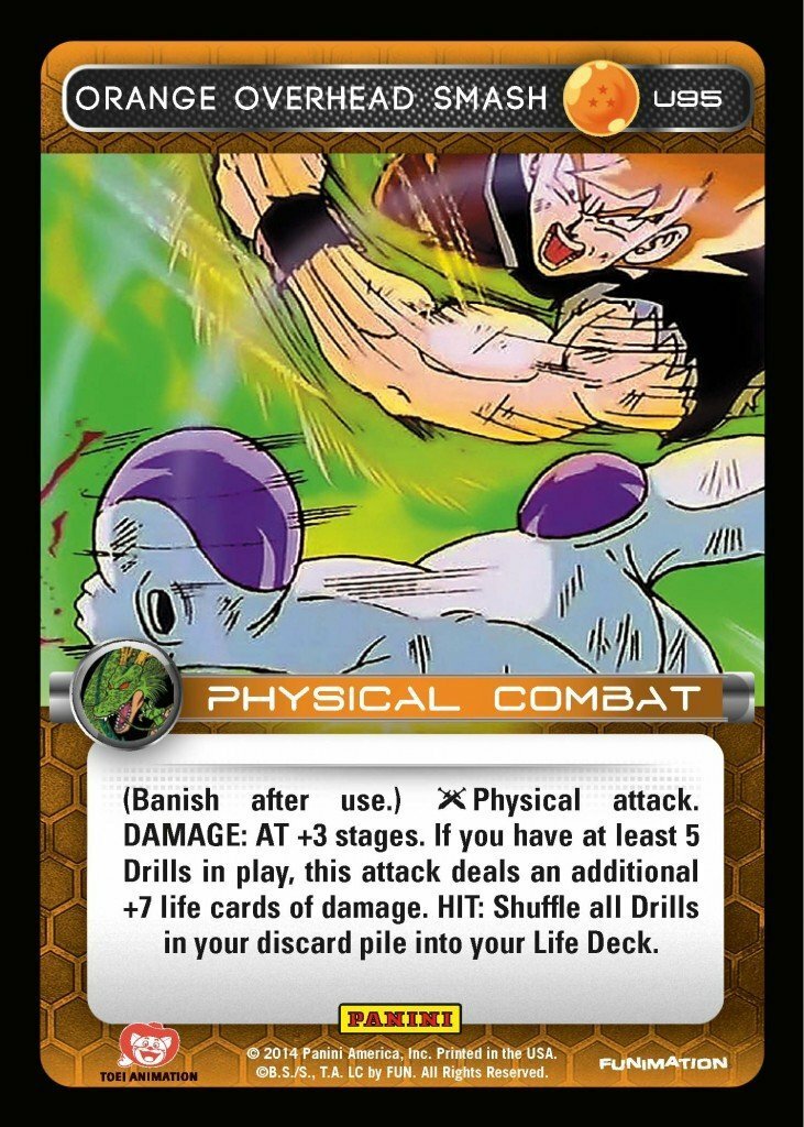 DBZ Dragon Ball Z TCG Card Panini Premiere U95 Orange Overhead