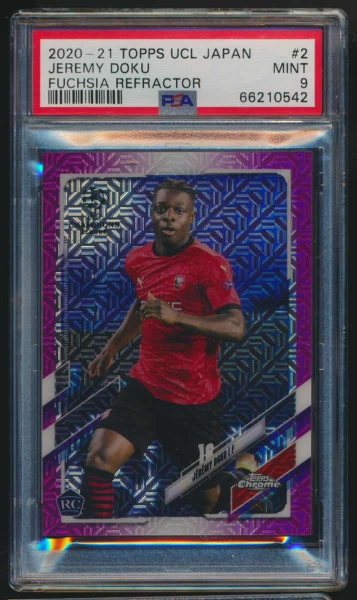 DOKUページ 2020-21 Topps UCL Japan Edition - Jeremy Doku #2 Chrome Fuchsia