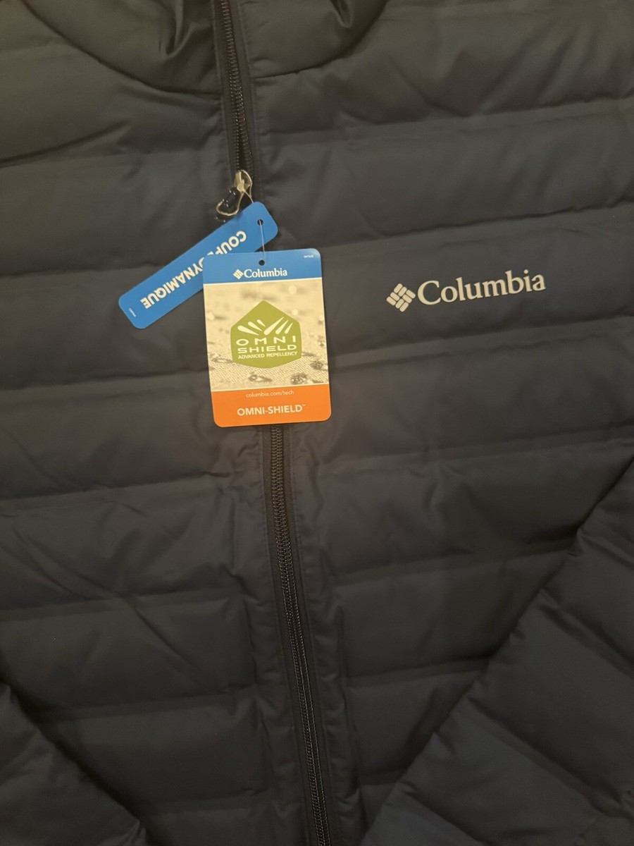 Columbia men's Omni - Shield, 650 down jacket Blue Size
