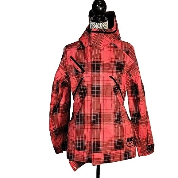 burton plaid snowboarding ski winter warm jacket