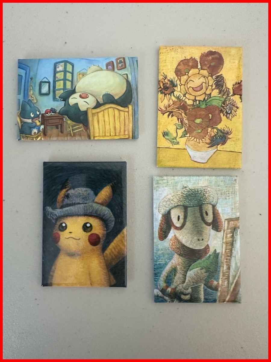 Pokémon X Van Gogh Museum exclusive Magnet set Pikachu with Grey