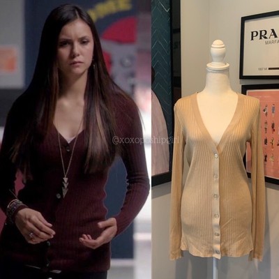 Cardigan Vert Porté Par Elena Gilbert Dans Vampire Diaries - Taille M