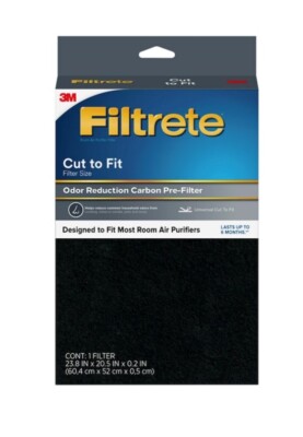 3M Filtrete Cut to Fit Odor Defense Reduction Carbon Pre-Filter Universal