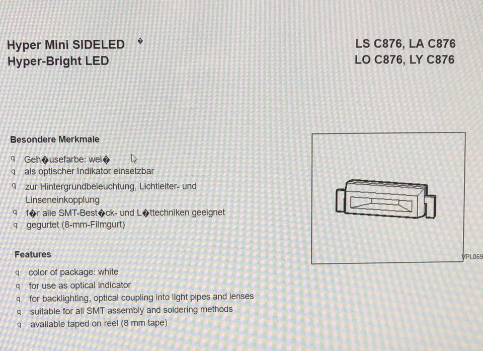 OSRAM Q62703Q3658 LAC876-PO LED de un solo color ámbar incoloro transparente *NUEVO* Cantidad 10 Foto 2 de 3