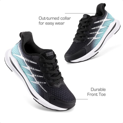 Boys Girls Kids Sneakers Athletic Shoes Lace Up Lightweight Running Tennis Shoes - Picture 22 of 33