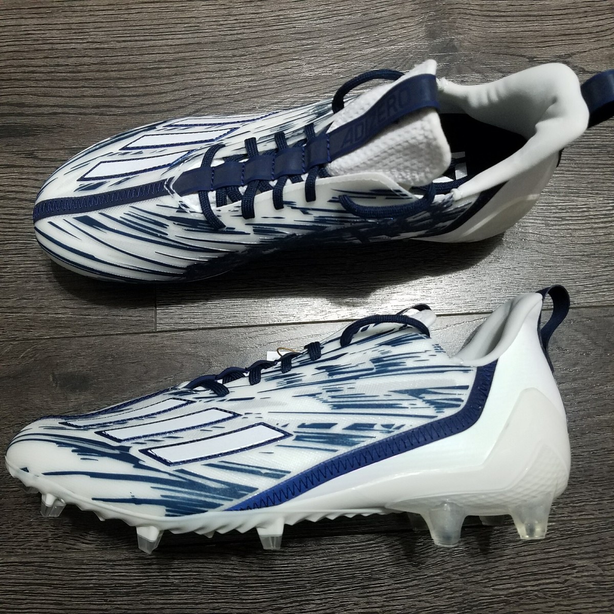 Adidas Adizero 12.0 Football Cleats Blue/White Sz 11&14 Men NIB Adidas Adizero Electric Snake Attack Men main image 3