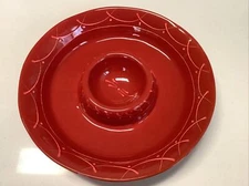 Crate And Barrel Chip And Dip Server Red