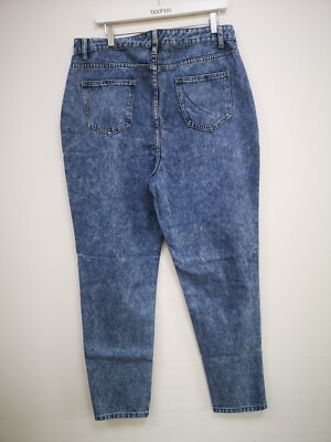 Boohoo Acid Wash Plus High Waist Mom Jean UK