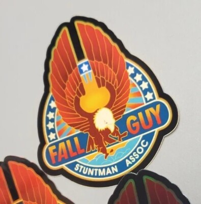 1980s TV   series stickers THE FALL GUY heavy duty HOLOGRAPHIC 