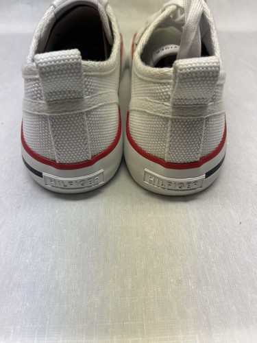 Tommy Hilfiger Glorie Women’s NIB White Canvas Lace Up Sneakers Size 9M - Picture 4 of 8