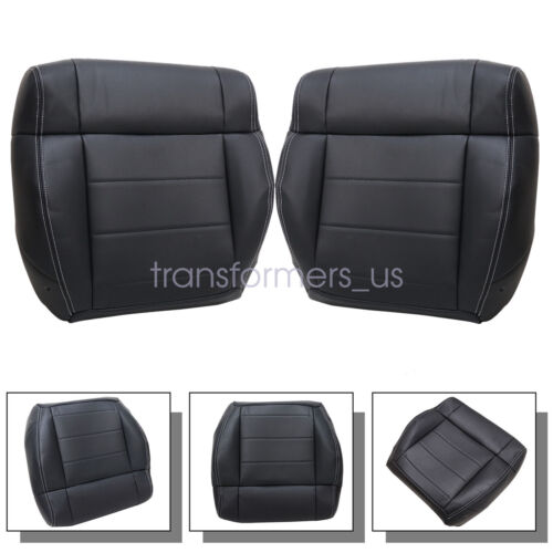 Cubierta de asiento inferior de cuero negra para conductor y pasajero Jeep Wrangler 2008-2012 - Imagen 2 de 17