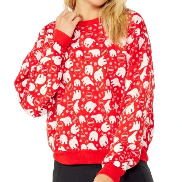 Wildfox Tops Coca Cola Winter Coke Fifi Sweatshirt In Aura Orange Nwt Red
