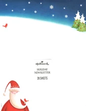 Santa Snowflakes Red Cardinal Hallmark Computer Letter Paper - 25 Sheets 