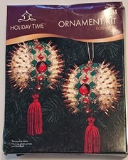 Sulyn Holiday Time ROYAL RUBY Vintage Sequin Bead Christmas Ornament Kit Boxed