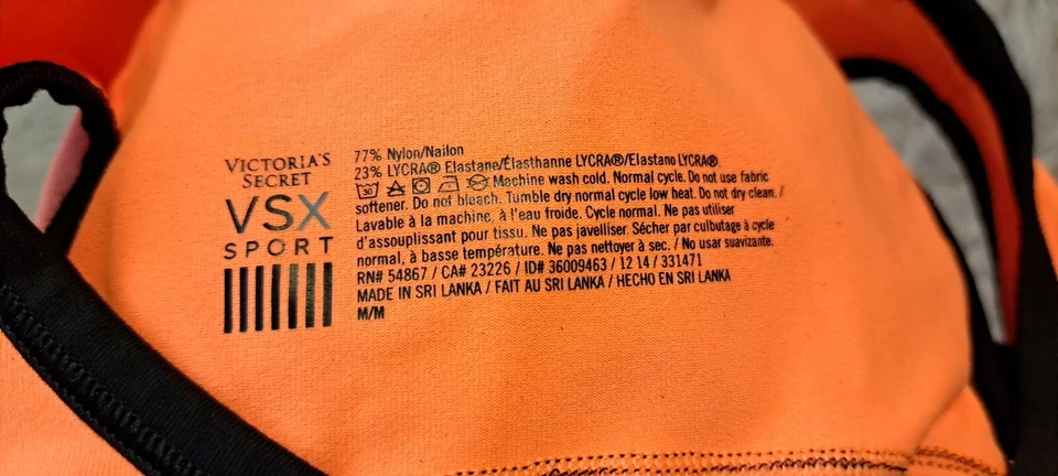 Victoria's Secret VSX 运动女式黑色圆领无袖尼龙上衣 M 码 — 第 4/4 张图片