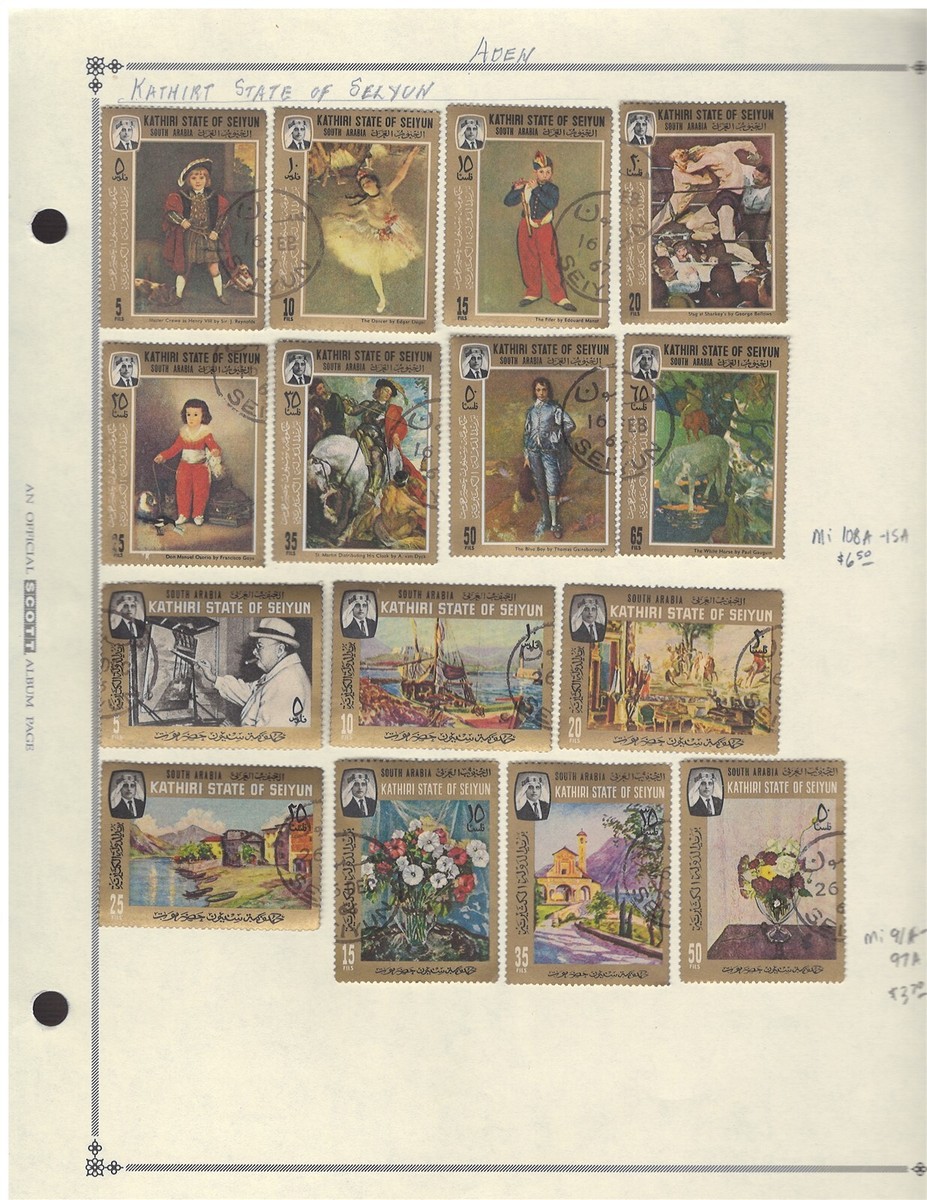 Aden & States Stamp Collection Zayix Stamps 062923-L33 | eBay