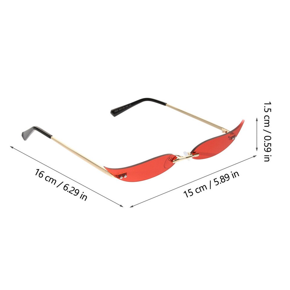 5 Pack Rimless Sunglasses for Girls Hawaii Party Favors Dress