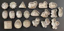 Vintage 1960s Lot Of 20 Metal Candy/Chocolate Molds- Small, Shapes And Animals