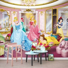 Princesse Photo Papier Peint Fille Chambre Disney Mur Décor 368x254cm Sans Colle
