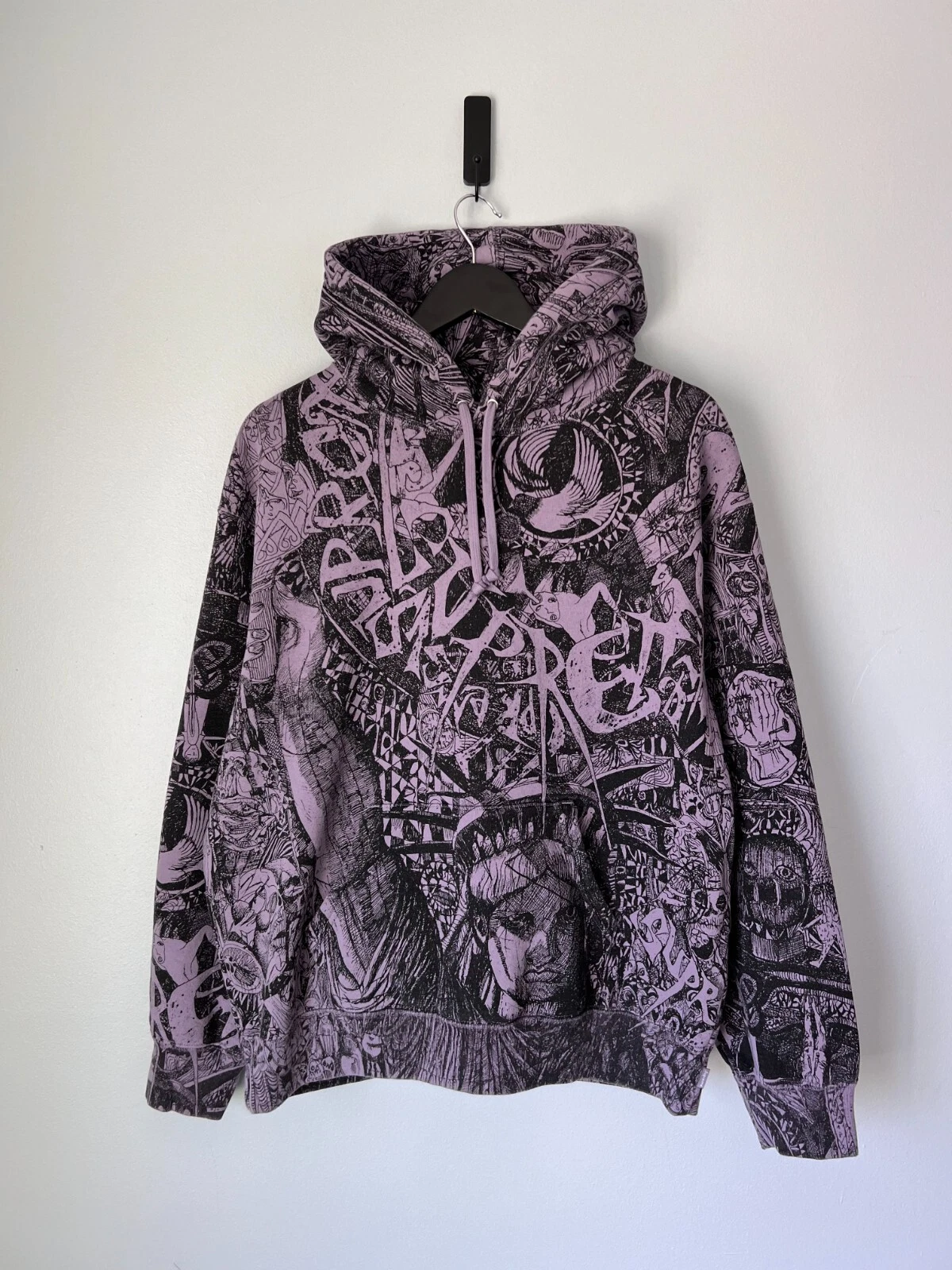 Sweat à capuche Supreme Liberty   Taille Medium   Violet poussiéreux   NEUF