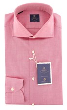 Luigi Borrelli Red Solid Shirt - Slim - EV06RC11140 