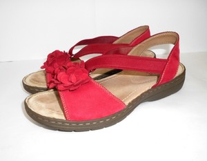 flat red sandals uk