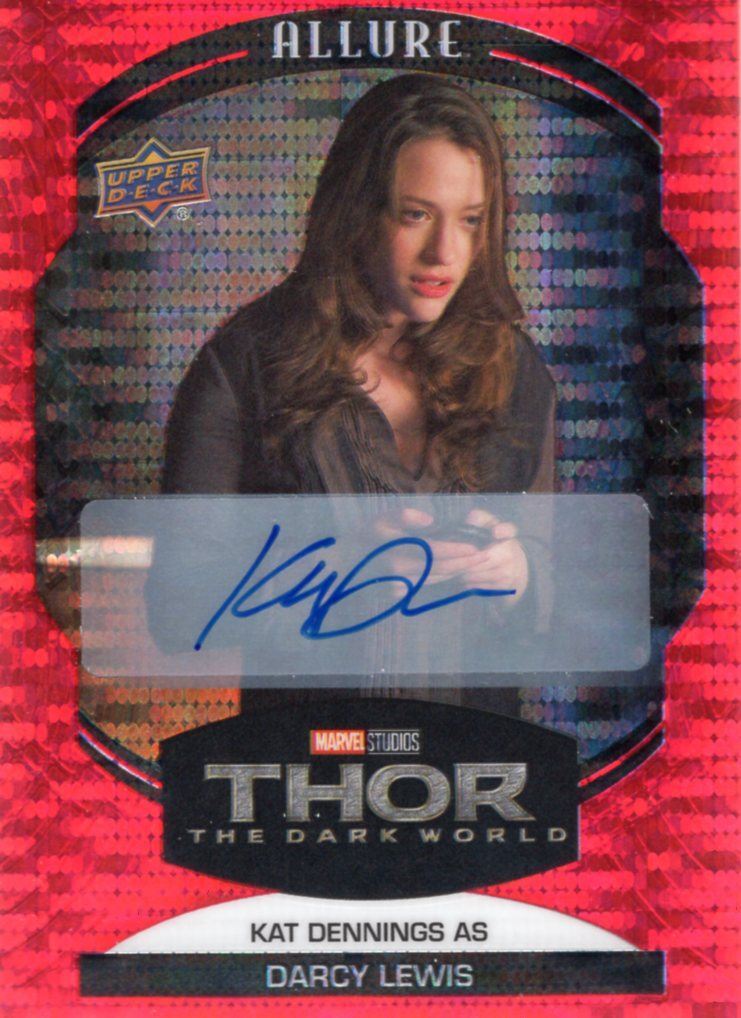 Marvel Allure Red Rainbow Autograph Card #25 Kat Dennings as Darcy ...