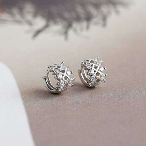 PEQUEÑOS pendientes de aro abragie anchos huecos de plata esterlina 925 F1315 - Imagen 12 de 19