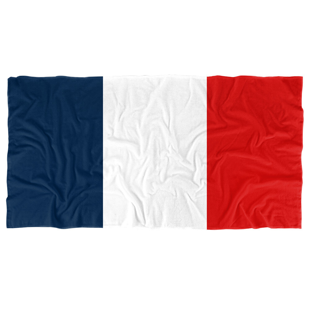 French Flag Officially Licensed Large Beach Towel 30x60 Inches