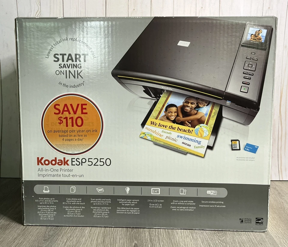 KODAK ESP 5250 Wireless All-In-One Inkjet Printer (8045312) - SEALED BRAND NEW!! - Image 3 of 4