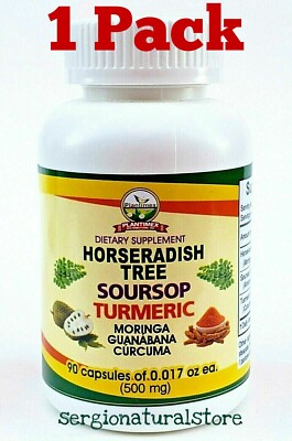 Moringa Guanabana Soursop Curcuma Turmeric 90 Capsules Antioxidants