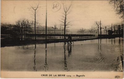 CPA PARIS 16e - Crue de la Seine 1924. - Bagatelle (63054)