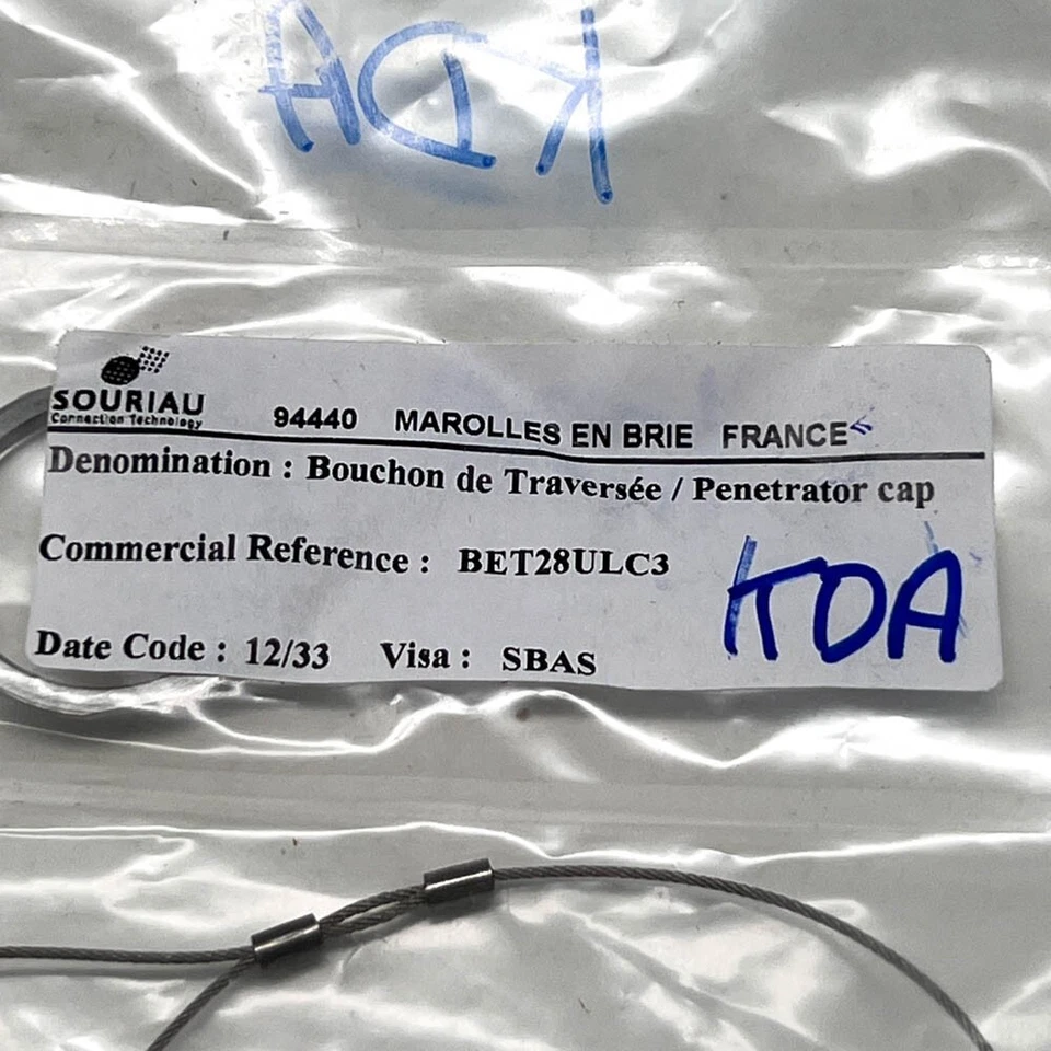 Souriau BET28ULC3 Stainless Steel Penetrator Cap Kit BET 2-8 ULC 3 12 33 - Image 3 of 4