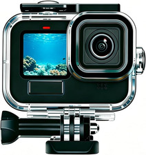 60M/196FT Waterproof Case for Gopro Hero13/Hero12/Hero11/Hero10/Hero9 Black Came