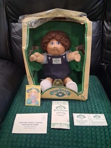 Vintage 1983 Cabbage Patch Doll With Clothes, Birth Certificate, Read