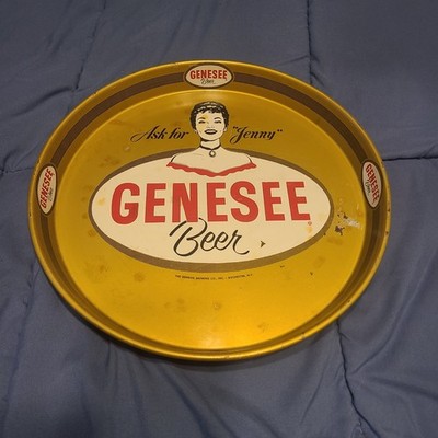 Vintage Genesee Beer  Ask For Jenny  Metal Serving Tray   Rochester, NY   12 