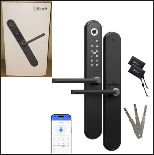 Blusafe Apollo Smart Multipoint & Mortise Lock-Fingerprint Door Handle B7712