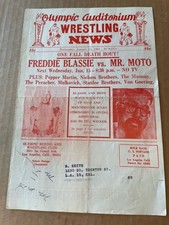 Auditorio Olímpico 1964 Noticias Lucha Libre Freddie Blassie Mr. Moto Jules Strongbow