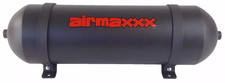 3 Gallon 6 Port Air Tank Black 24&quot; Seamless Spun Aluminum Air Ride Suspension
