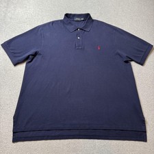Polo Ralph Lauren Polo Shirt Mens 2XB Big Blue Pony Logo Classic Fit Preppy