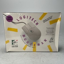 Logitech Mouseman Serial Version High Resolution Ergonomic Mouse IBM PC Sealed