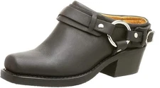 NWOB FRYE Black Belted Harness Mules Size 10 M