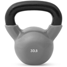 Kettlebell Weights Vinyl Coated Iron, 30 LB